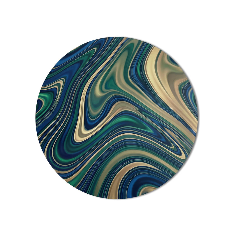 Emerald Gold Marble Flow product shot on white background