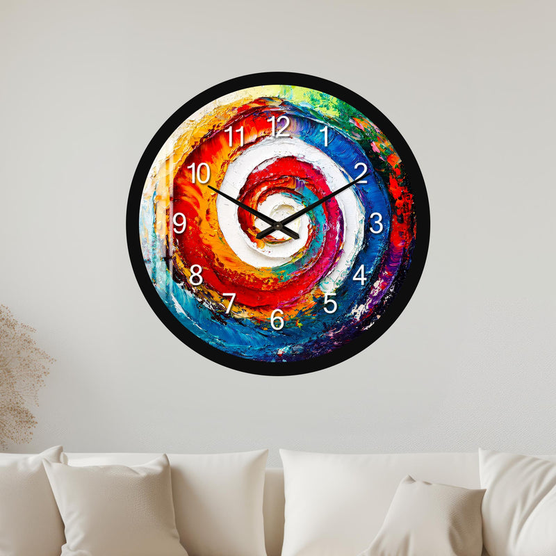 Vibrant Colour Swirl with black frame