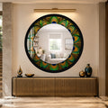 Peacock Feather Halo with black frame