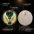 Celestial Angel Wings — tempered glass, ultra HD print, ready to hang