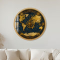 Antique Navigator Map with gold frame