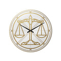 Golden Scales of Justice product shot on white background