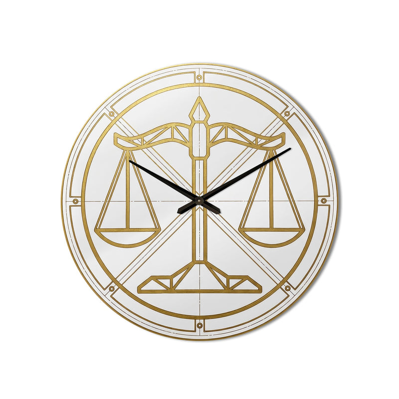 Golden Scales of Justice product shot on white background