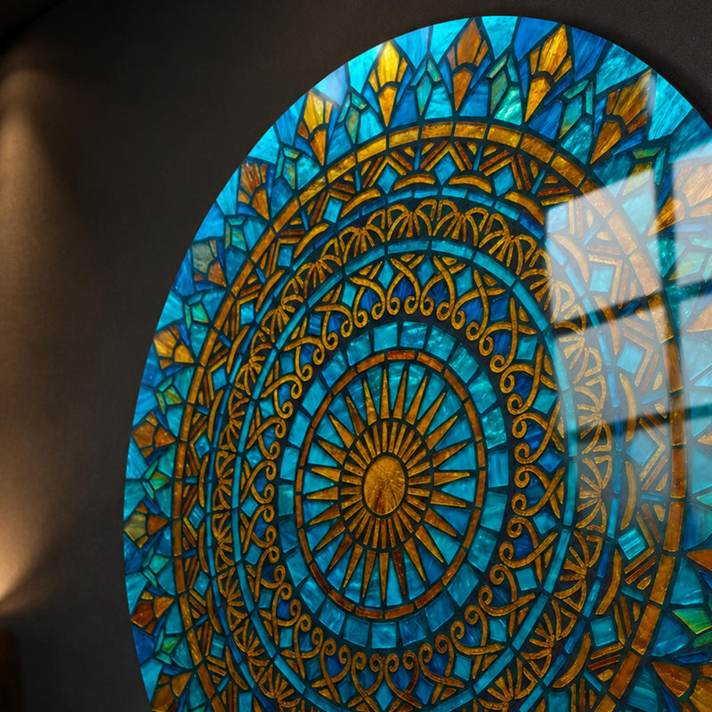 Turquoise Mosaic Mandala V lifestyle view