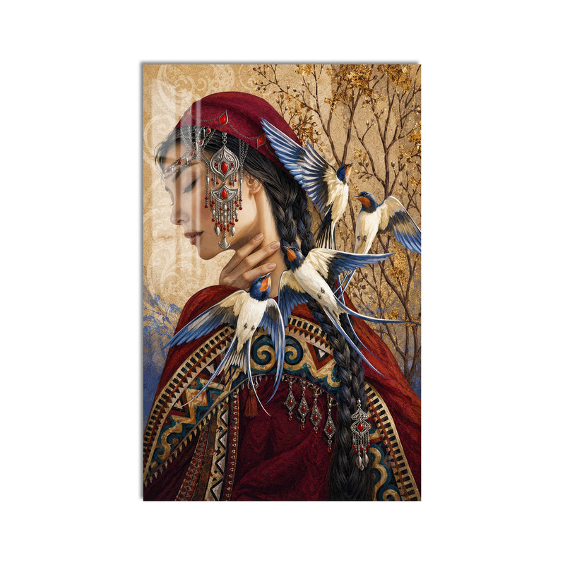 Artronauts Glass Print Swallows and the Nomad Glass Wall Art