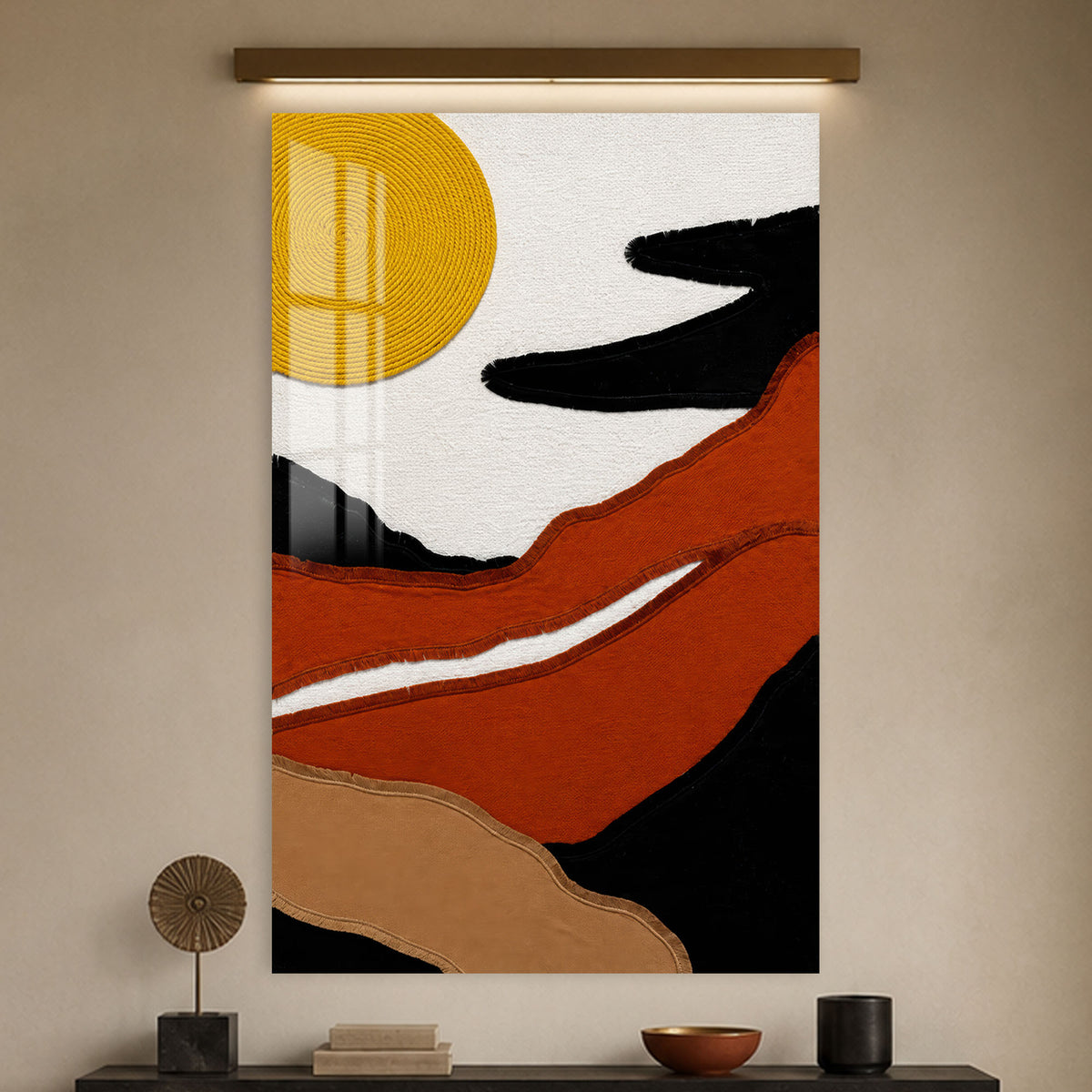 Desert Textile Flow in a modern room