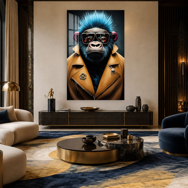 Artronauts Glass Print Cyber Gorilla Glass Wall Art
