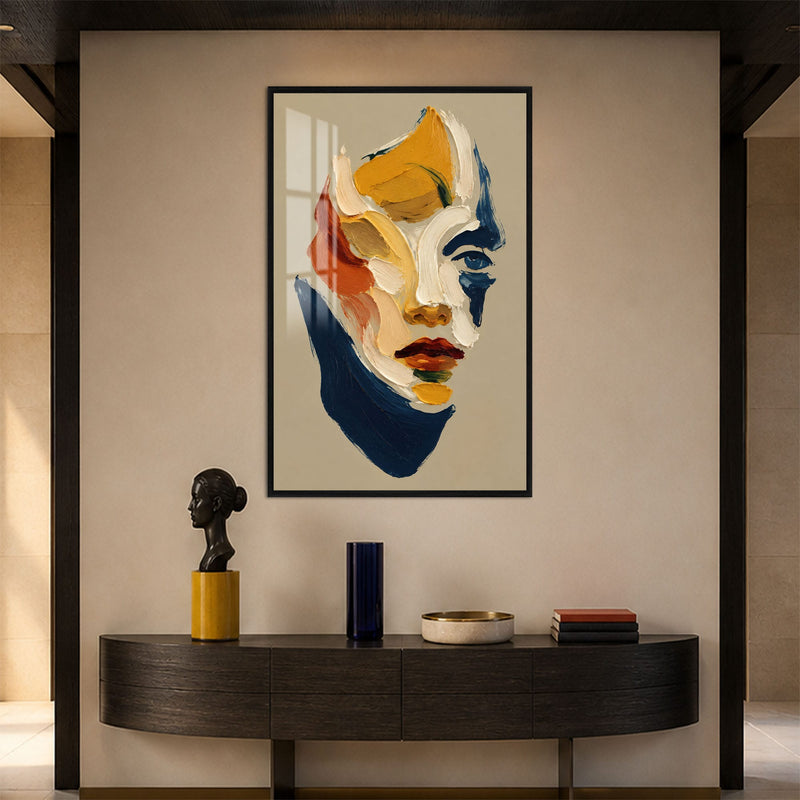 Artronauts Glass Print 12x18 cm | 4.7"x7.1" / Black Painted Muse Glass Wall Art