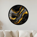 Gilded Marble Flow with black frame