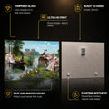 Rococo Garden Serenade — tempered glass, ultra HD print, ready to hang
