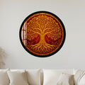 Crimson Tree Of Life with gold frame