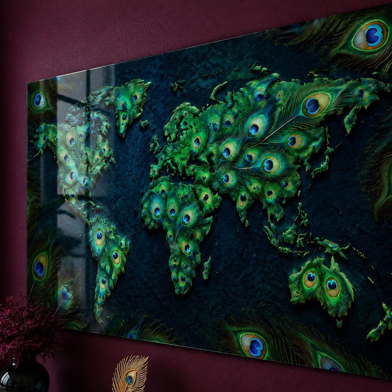 Peacock World Map lifestyle view