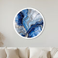 Sapphire Marble Flow with white frame