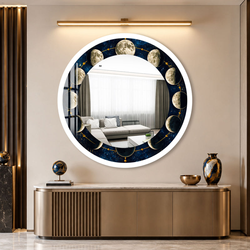 Lunar Phase Orbit with white frame