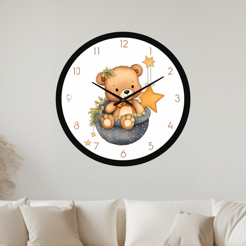 Starlit Teddy Bear with black frame