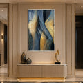 Artronauts Glass Print 12x18 cm | 4.7"x7.1" / Silver Gilded Sapphire Currents Glass Wall Art