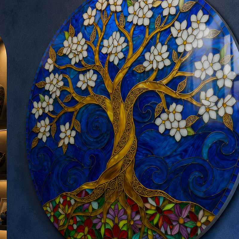 Blossoming Gold Tree On Royal Blue lifestyle view