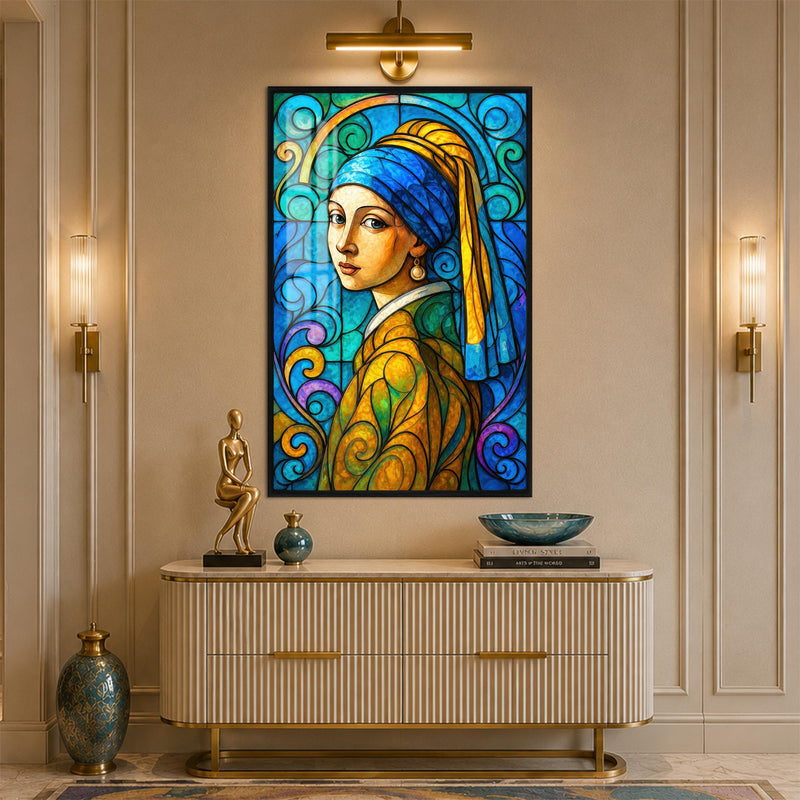 Sapphire Pearl Muse with black frame