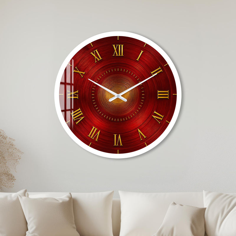 Crimson Roman Numerals with white frame