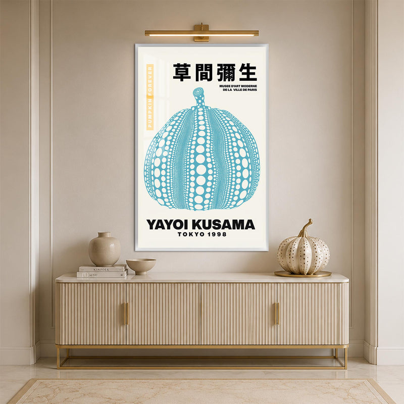Dotted Pumpkin Poster with white frame