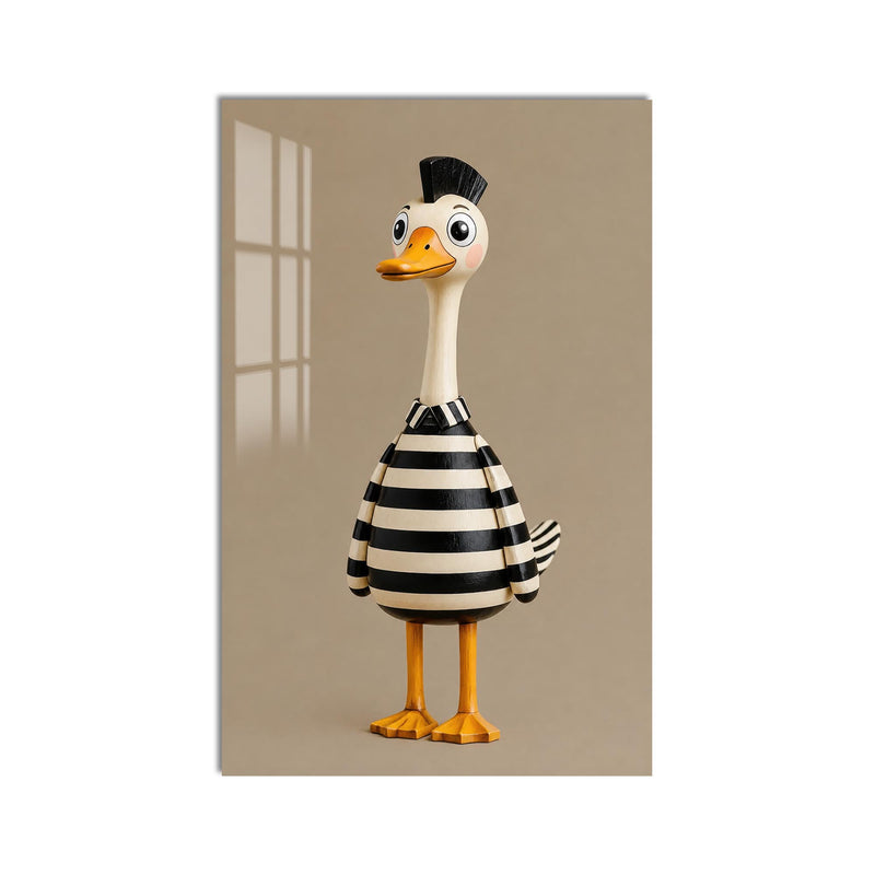 Striped Duck Character product shot on white background