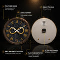 Golden Infinity Marble — tempered glass, ultra HD print, ready to hang