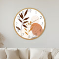Abstract Botanical Shapes with gold frame