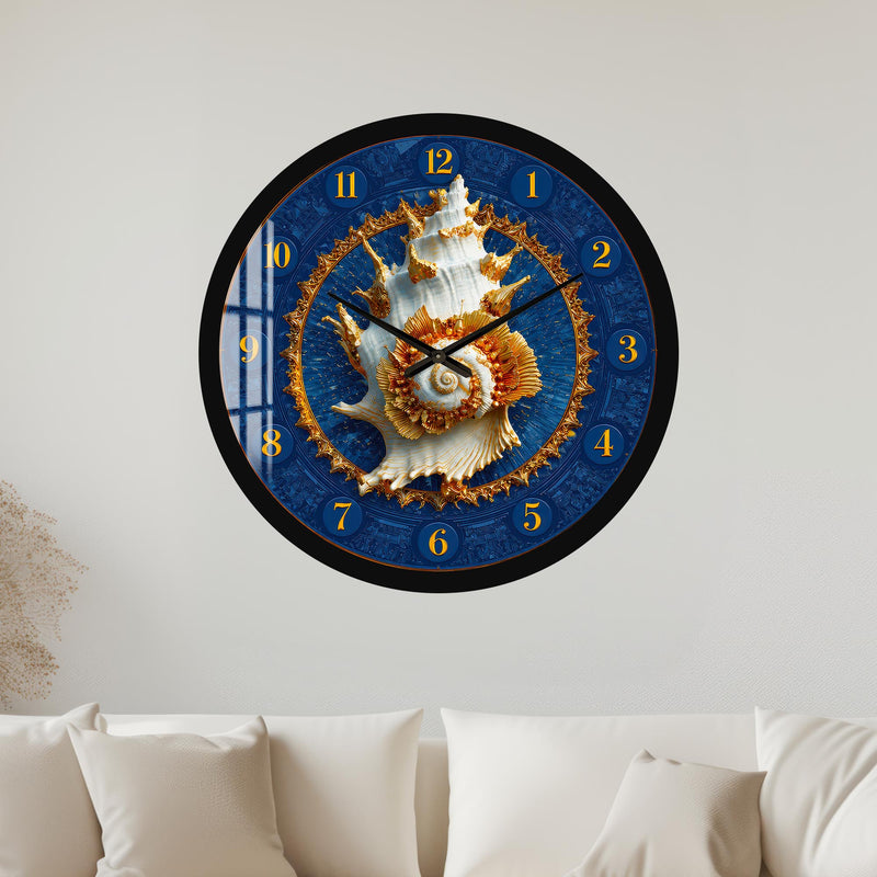 Gilded Conch with black frame