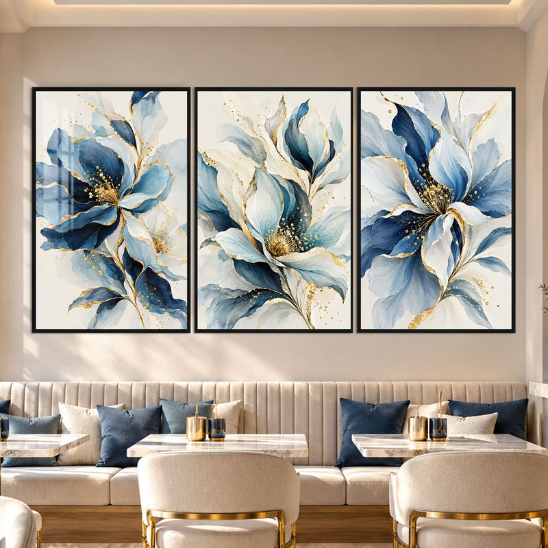 Blue Blossom with black frame