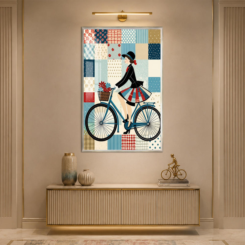Vintage Bicycle Day with silver frame