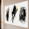 Artronauts Glass Print Ink and Gold Strokes Glass Wall Art
