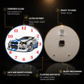 Blue Sports Car — tempered glass, ultra HD print, ready to hang