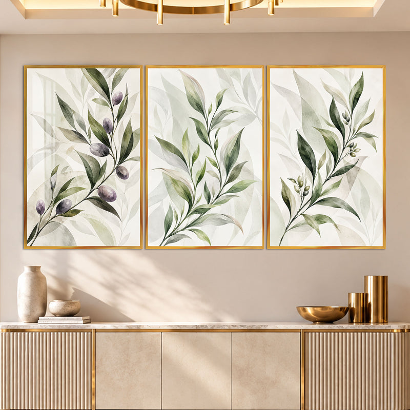 Olive Branch with gold frame