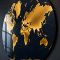 Gold World Map On Navy lifestyle view