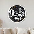 Midnight Marble Numerals with white frame