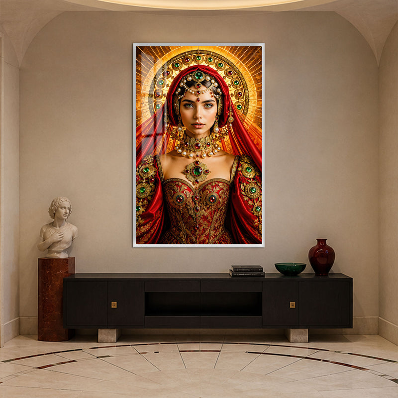 Crimson Jewel Queen with white frame