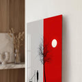 Artronauts Glass Print Divided Red Landscape Glass Wall Art