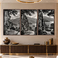 Lakeside Villa with walnut frame