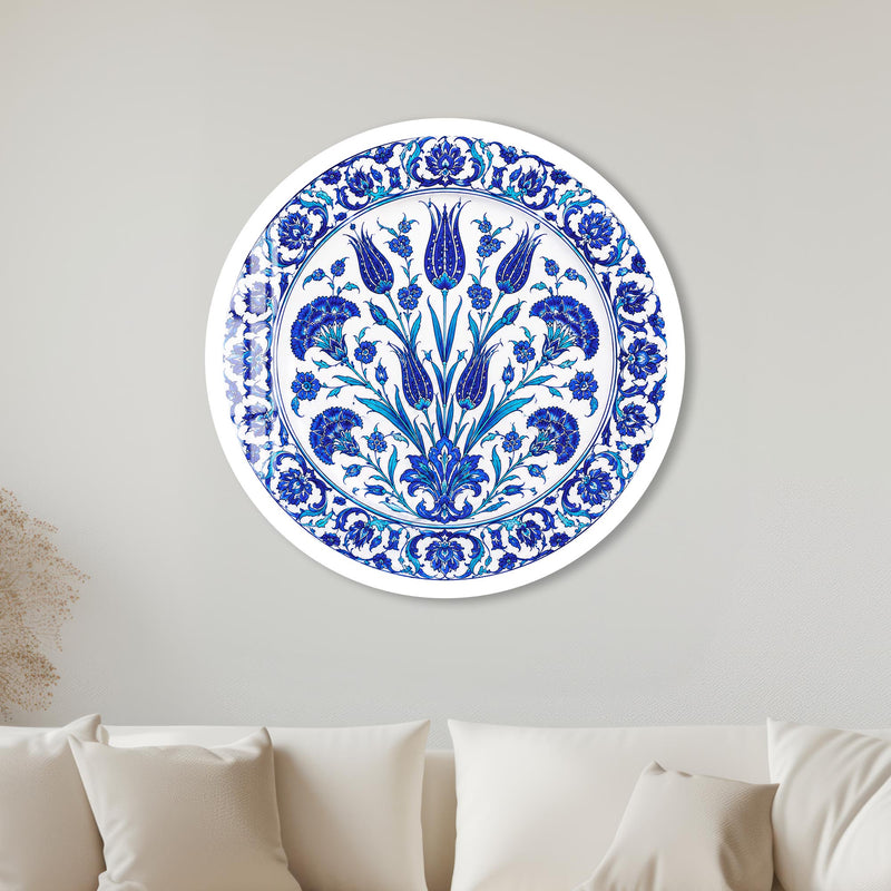 Ottoman Tulip Garden with white frame