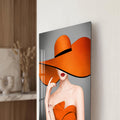 Lady in Orange close-up angled detail