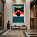 Artronauts Glass Print 12x18 cm | 4.7"x7.1" / Silver Modern Geometric Rhythm Glass Wall Art