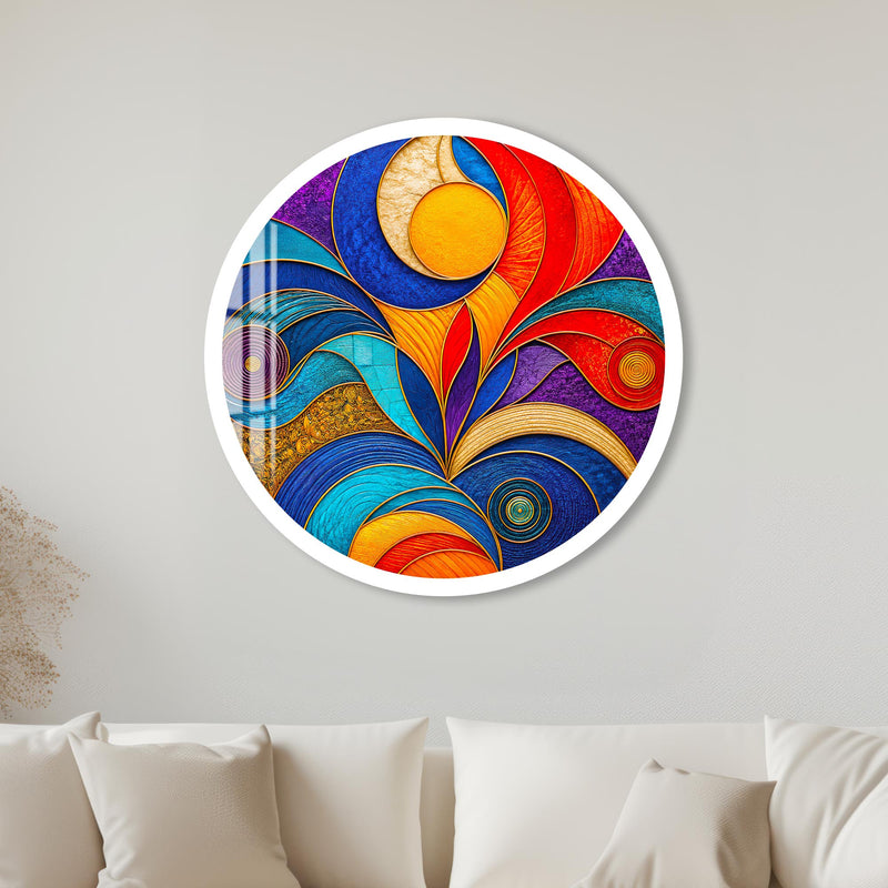Chromatic Solar Waves with white frame
