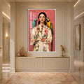 Artronauts Glass Print 12x18 cm | 4.7"x7.1" / White Parrot Garden Portrait Glass Wall Art