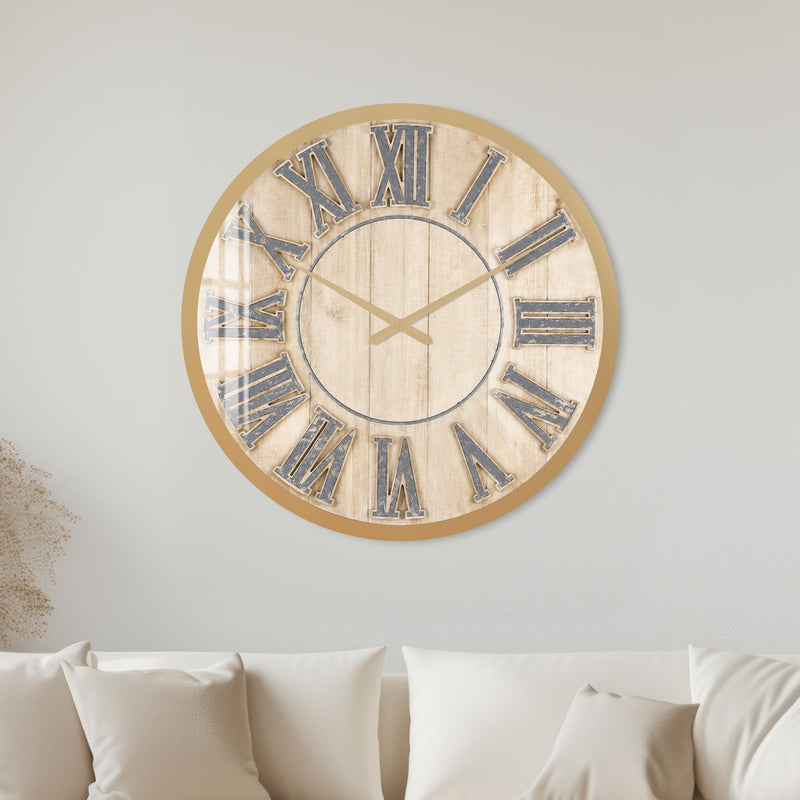Rustic Roman Numerals with gold frame