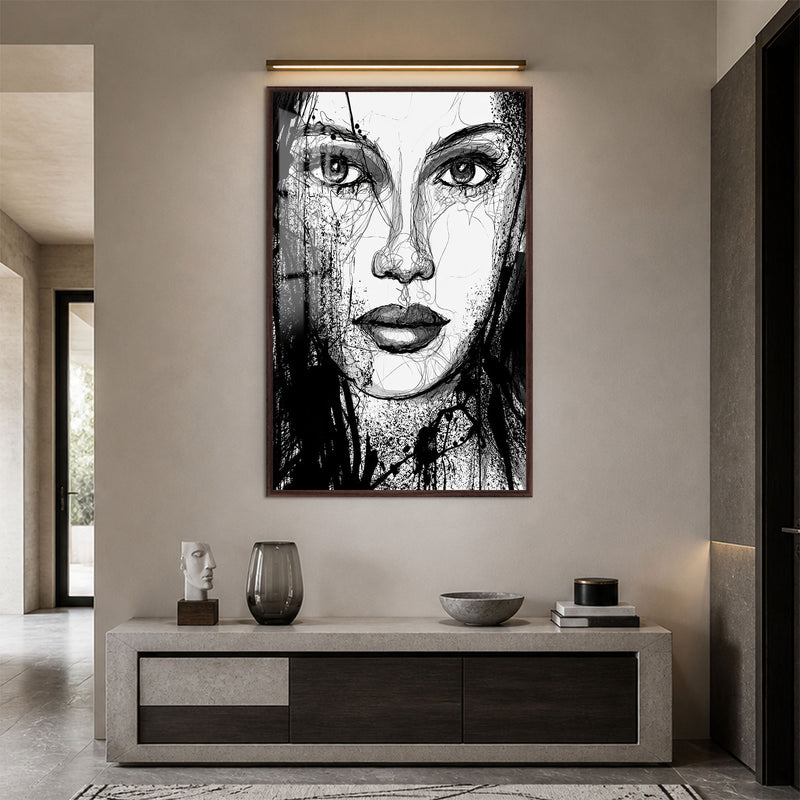 Ink Gaze with walnut frame