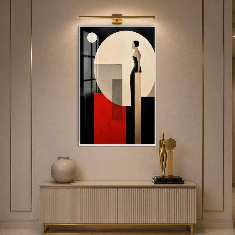Woman Beyond The Circle with white frame