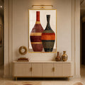 Tribal Vessel Duo with gold frame