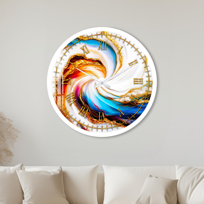 Golden Colour Vortex with white frame
