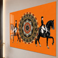 Mandala Equestrian Pair close-up angled detail