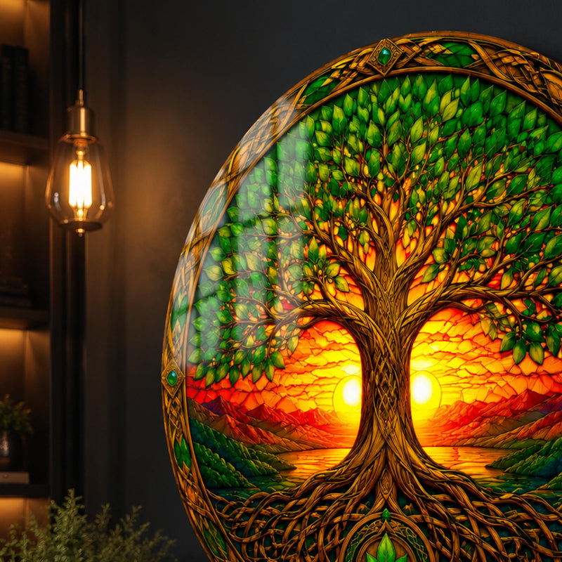 Celtic Tree Sunset lifestyle view